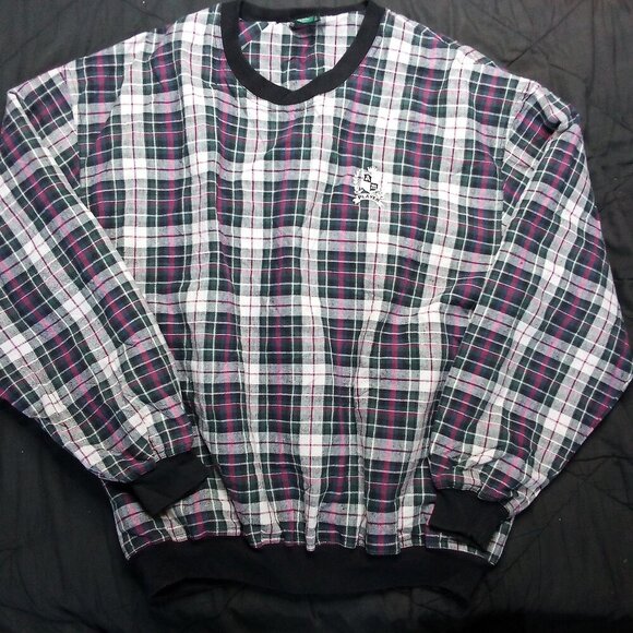 Vintage AM Player Plaid Golf Pullover Windbreaker Jacket - Picture 2 of 5